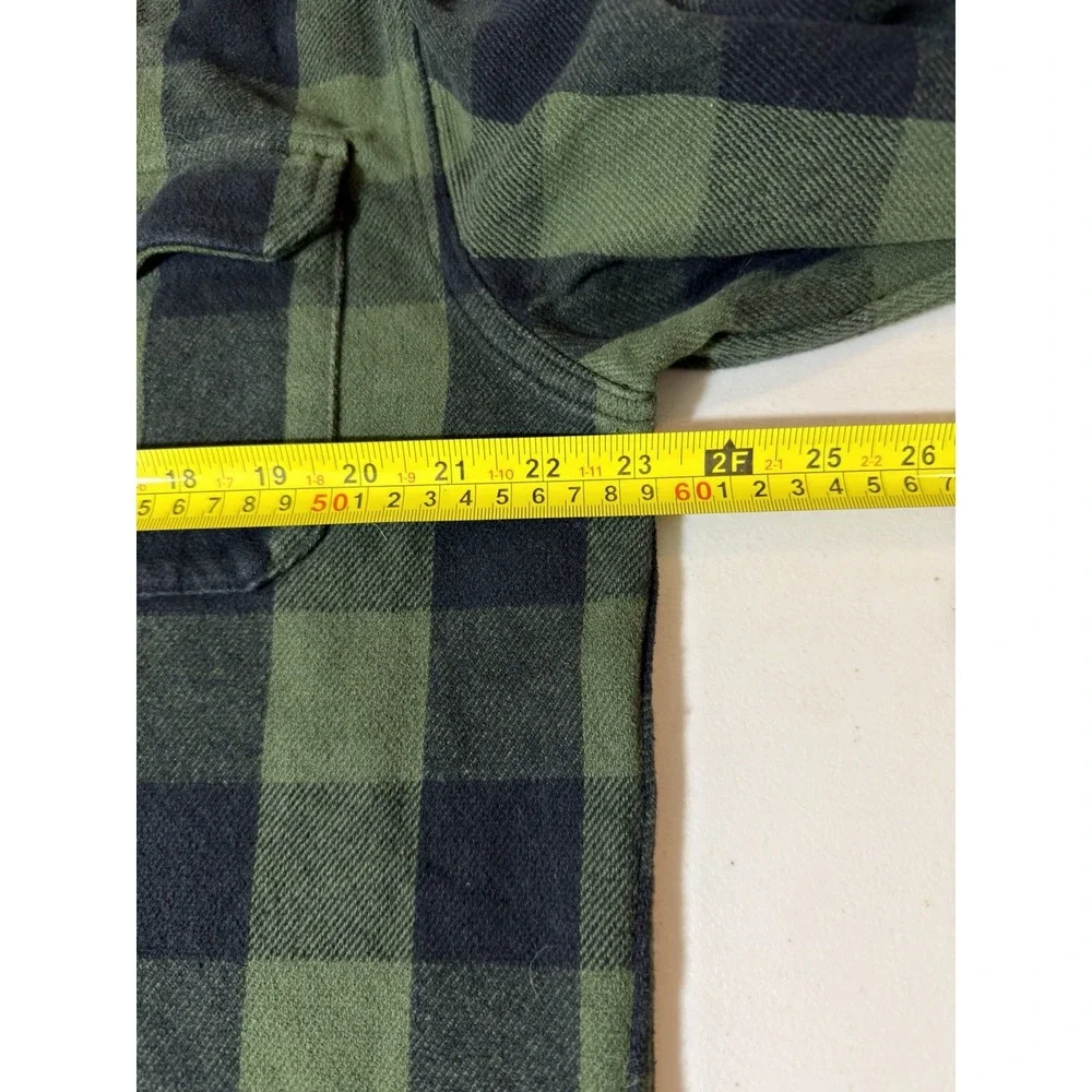 Oakley Terraformic Long Sleeve Button Green Black Plaid Flannel Embroidered XL